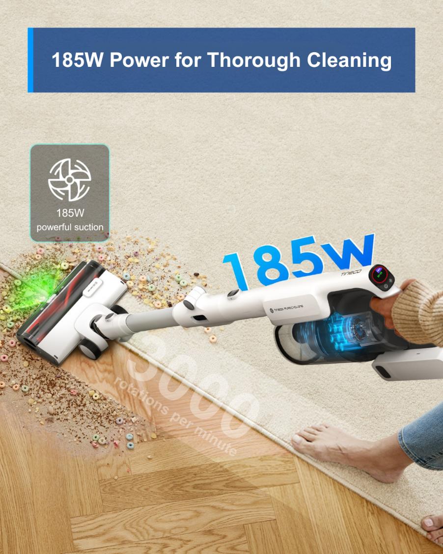 185W powerful suction