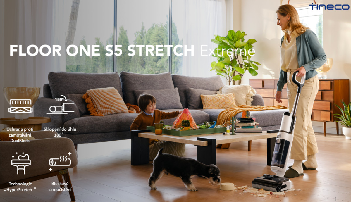 Tineco FLOOR ONE S5 STRETCH Extreme přináší revoluční kompaktní design