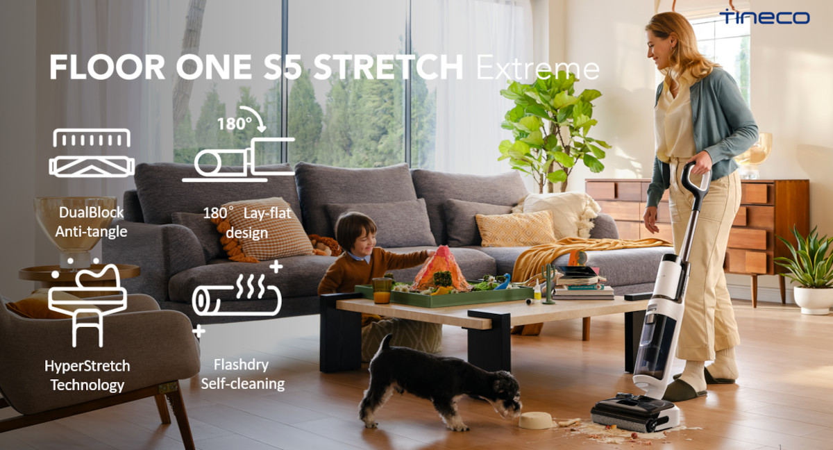Tineco FLOOR ONE S5 STRETCH Extreme brings revolutionary compact design