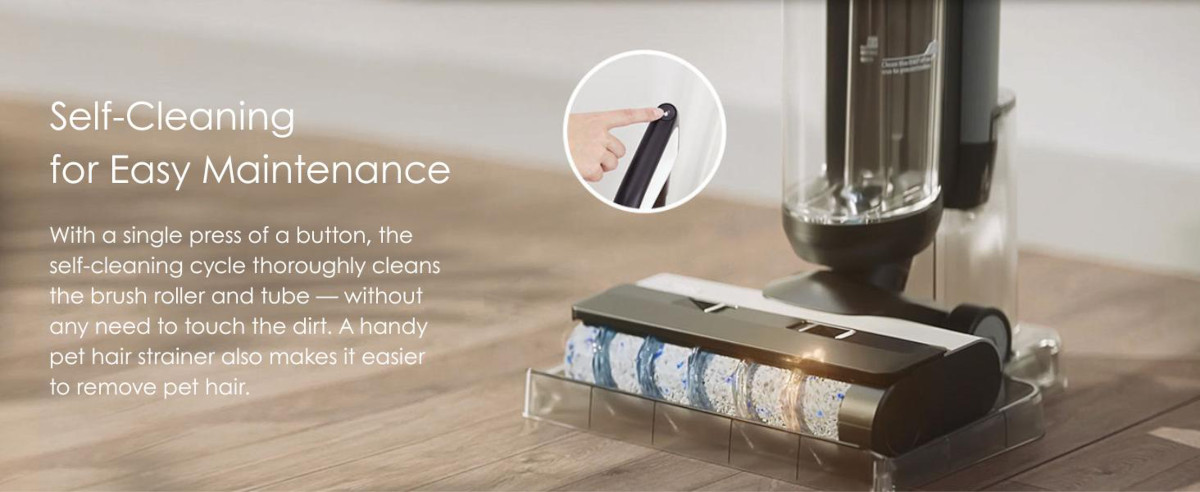 One-button self-cleaning