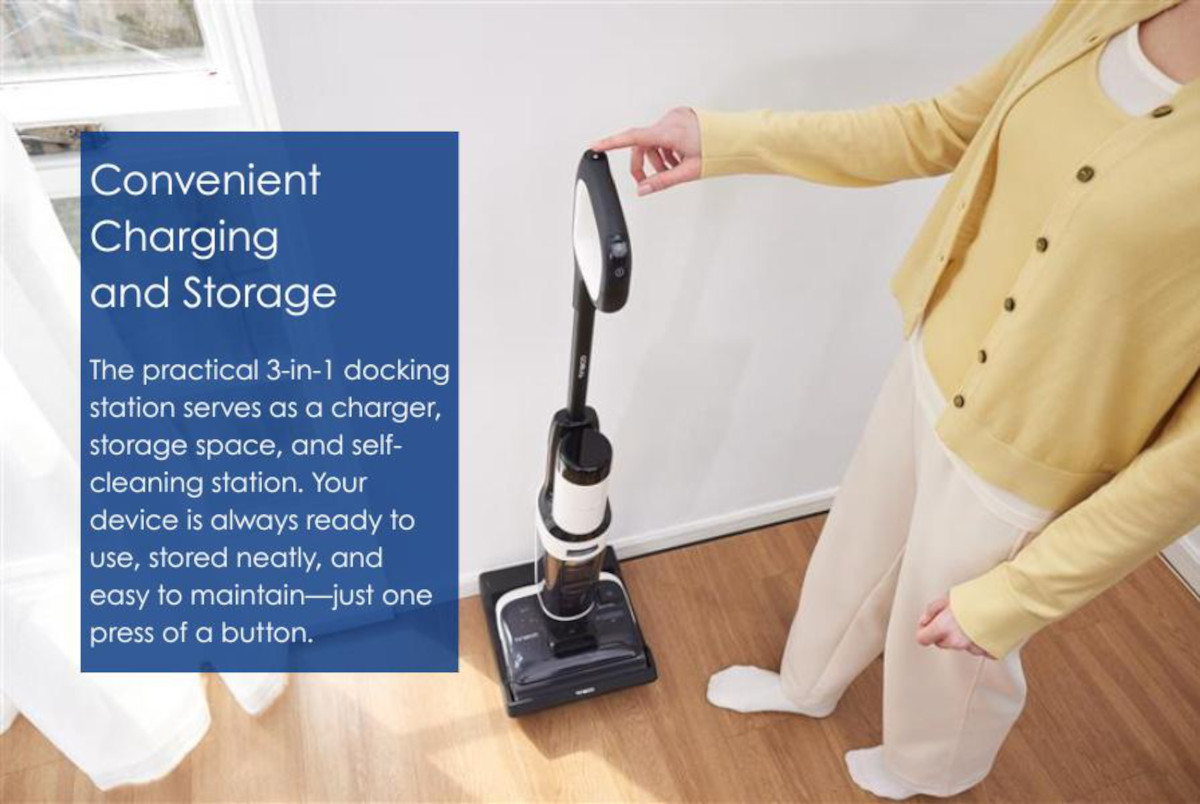 Charging, cleaning and storage in one