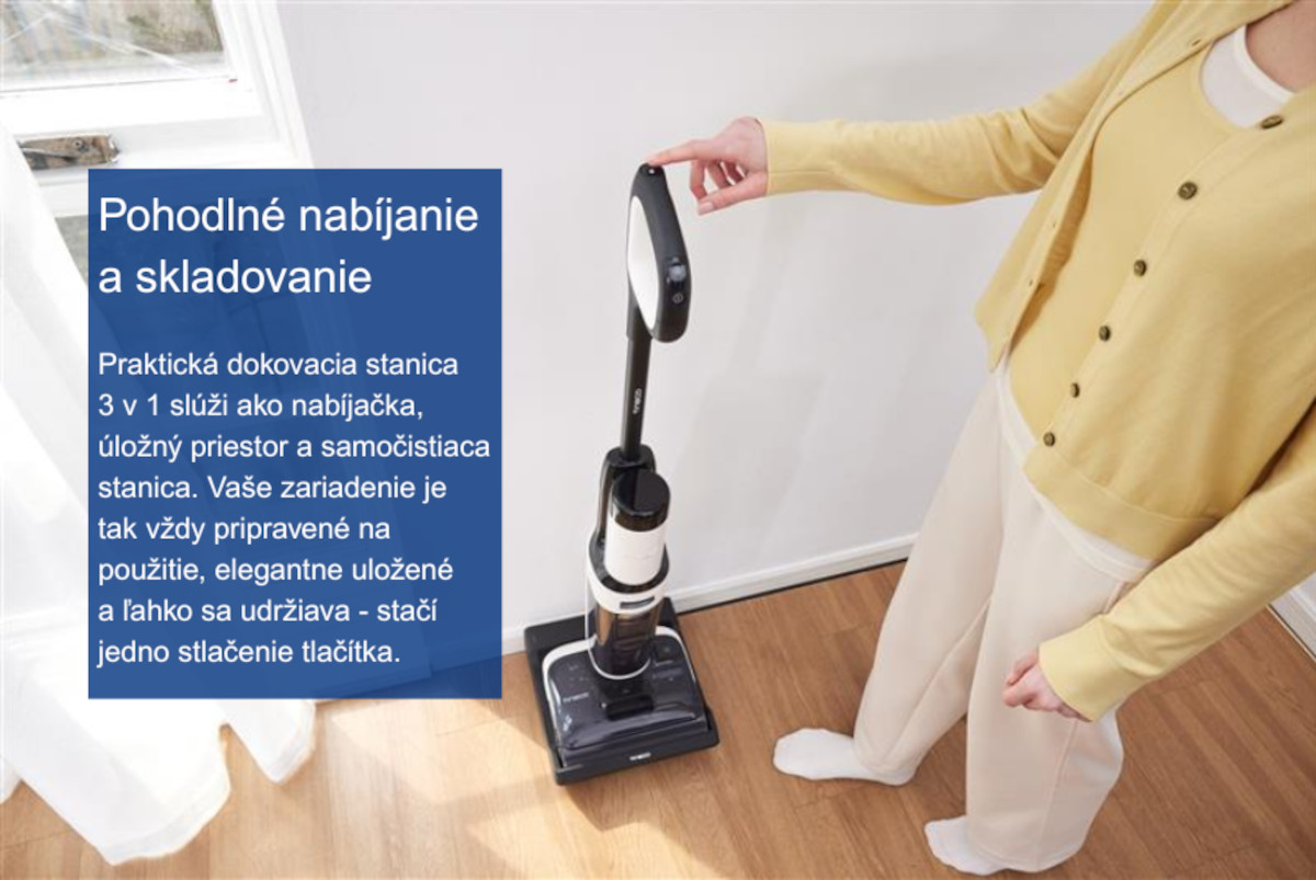 Nabíjanie, čistenie a skladovanie v jednom