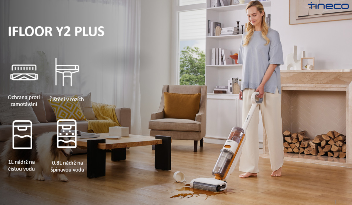 Tineco iFLOOR Y2 Plus – vysává a současně myje podlahy