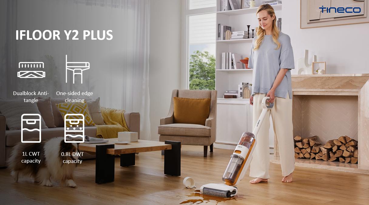 Tineco iFLOOR Y2 Plus - vacuums and cleans floors at the same time